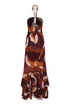 Sevillana Crepe Chine Maxi Dress / Purple Horses
